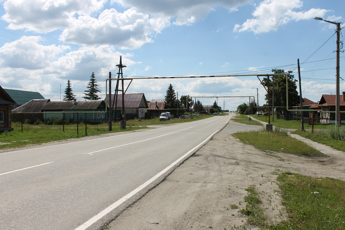 Газопровод на улице Луначарского в Каслях